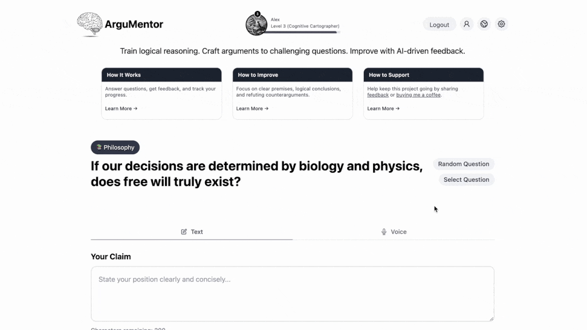 ArguMentor Demo